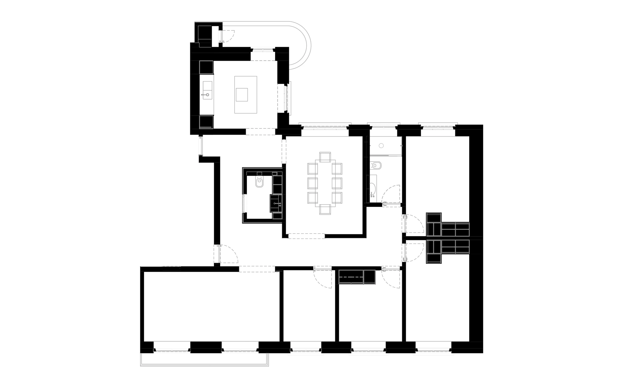 Apartamento Figueira da Foz — planta depois da intervenção