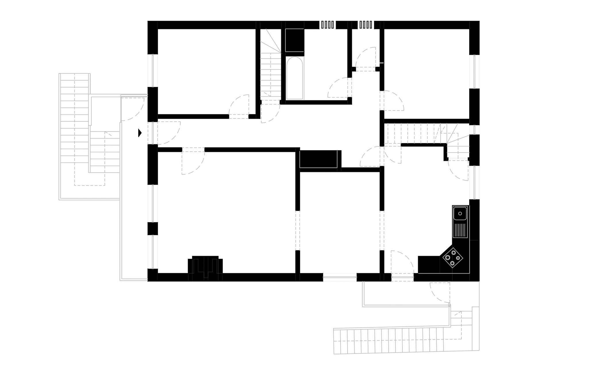 Casa Odivelas: Moldura sobre Lisboa — planta antes da intervenção