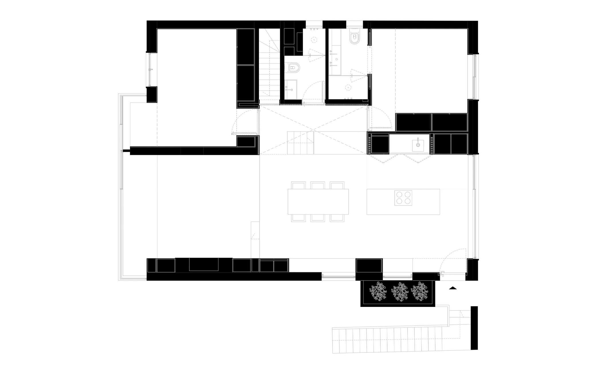 Casa Odivelas: Moldura sobre Lisboa — planta depois da intervenção